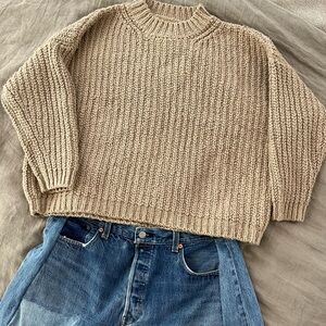 Lauren Manoogian Tan Knit Sweater